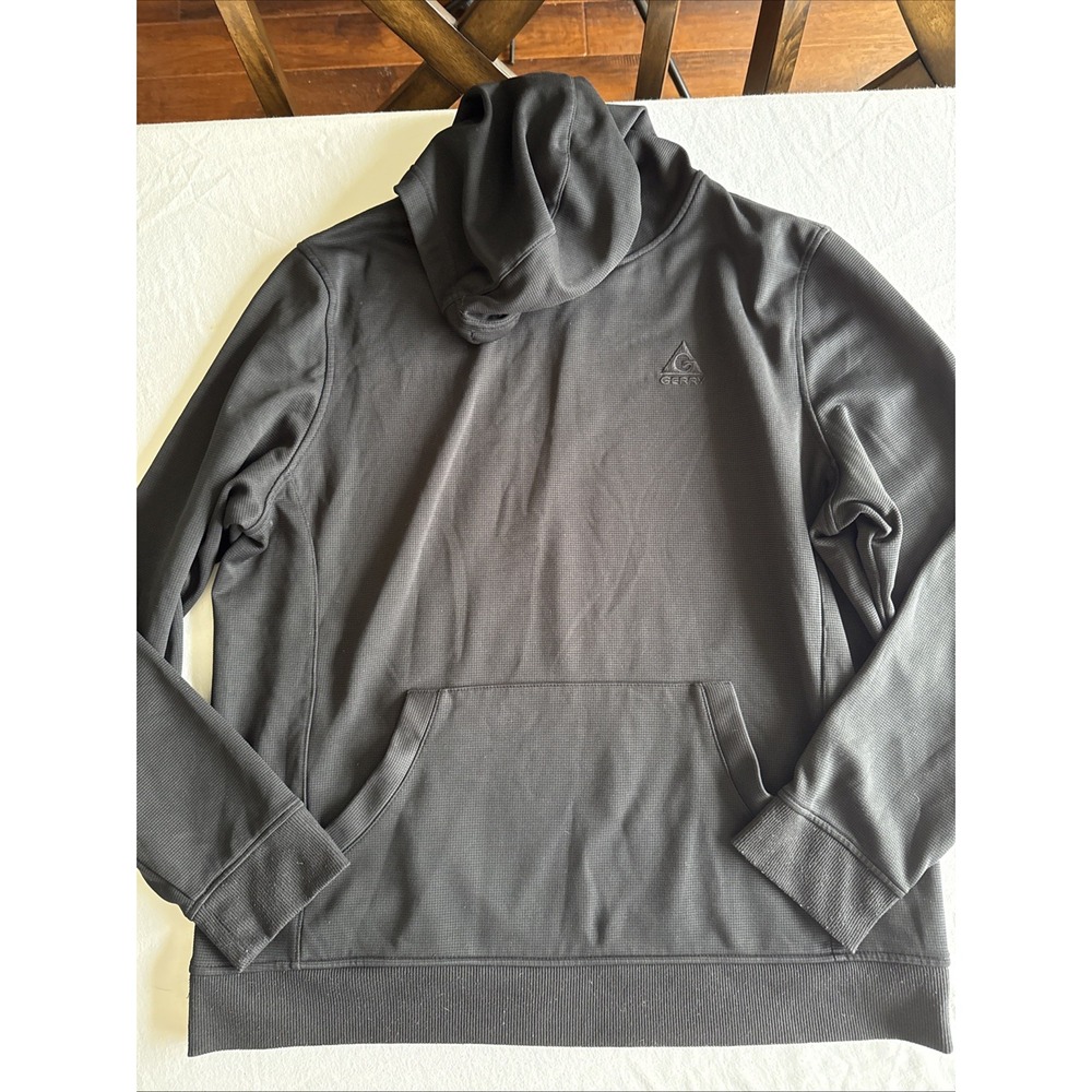 Gerry Mens Black Textured Pullover Hoodie Size XL Outdoor Activewear